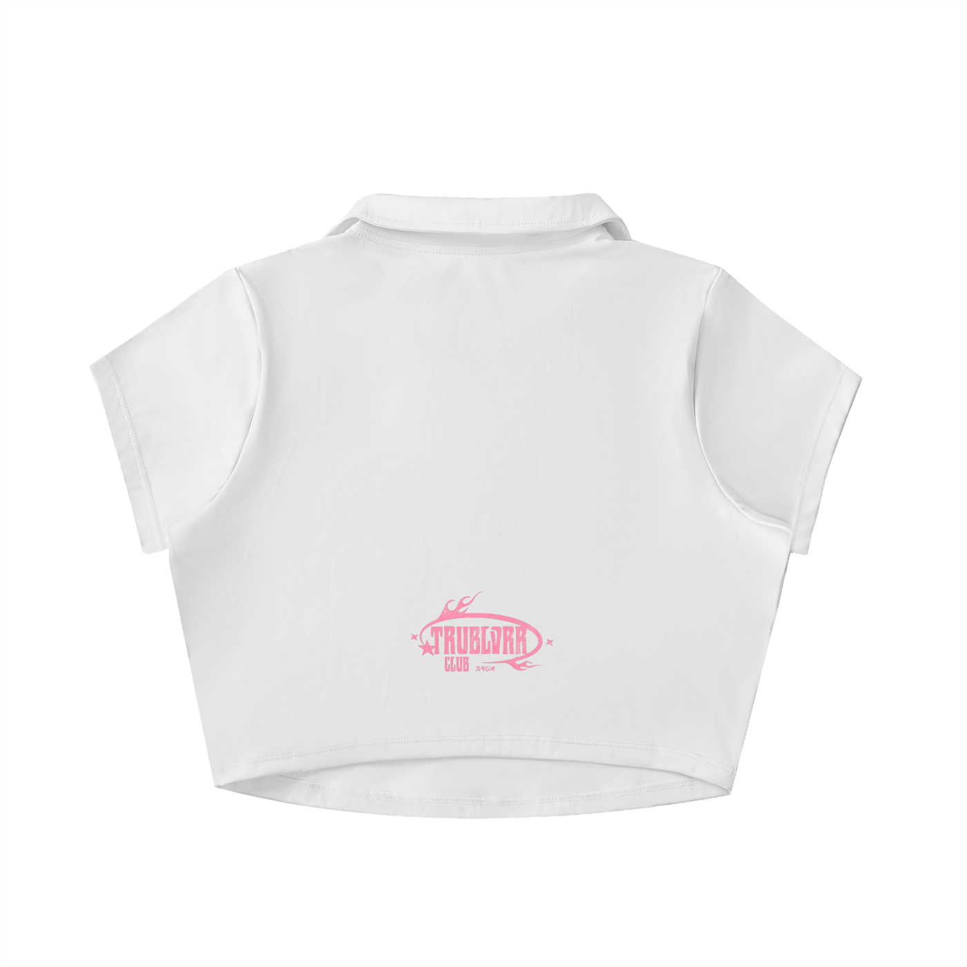 V-Neck Lapel Crop Top